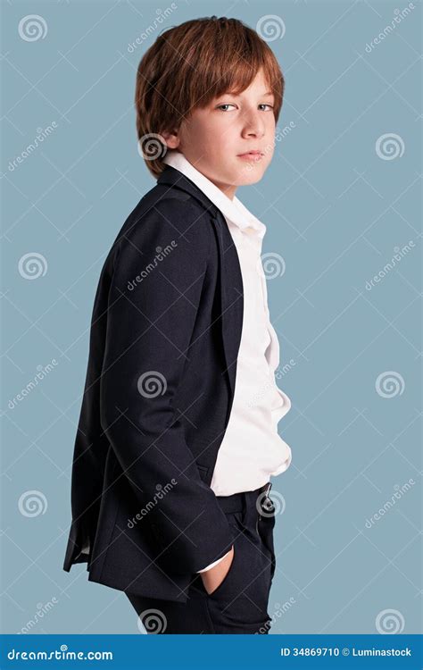 Elegant Boy Stock Photo Image Of Cool White Blue People 34869710