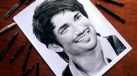 Tribute To Sushant Singh Rajput 🥺 Pencil Drawing Of Sushant Singh Rajput Youtube