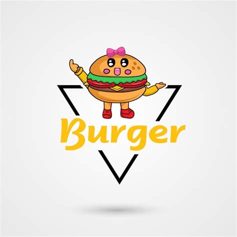 Premium Vector | Burger Logo Design Cartoon burger logo design