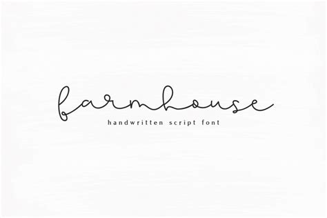 Farmhouse Handwritten Script Font