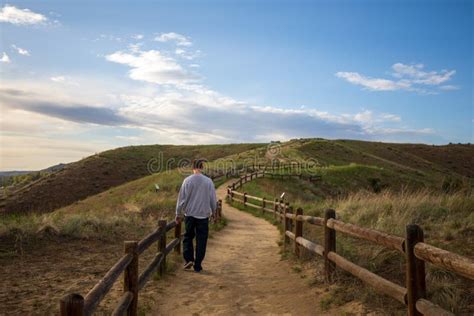 Hiking In The Trail In Camels Back Park At Boise Idaho Stock Photo