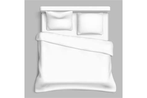 Bed top view white vector