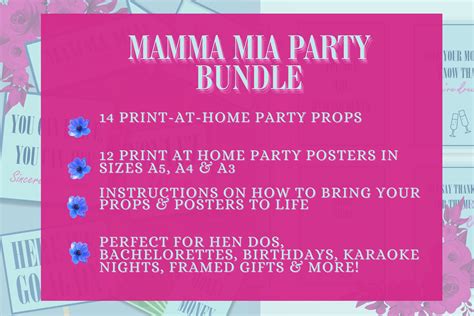 Mamma Mia Party Decorations Bundle 26 Posters Photobooth Etsy