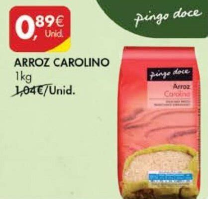 Promoção Arroz Carolino Pingo Doce 1kg em Pingo Doce