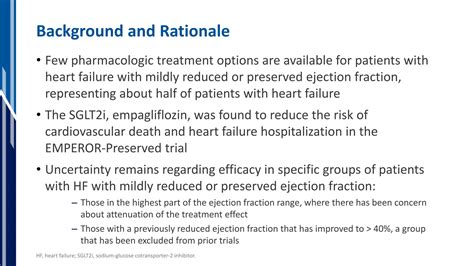 The DELIVER Trial Dapagliflozin In Heart Failure With Mildly Reduced