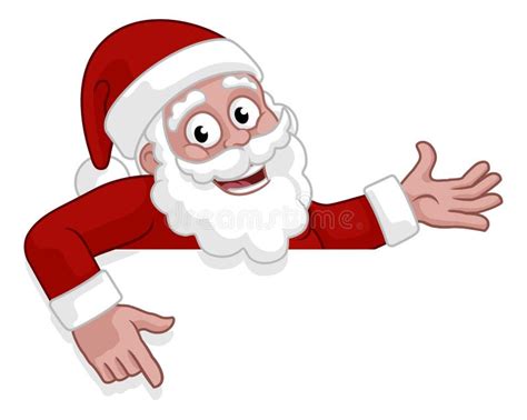 Peeking Cartoon Santa Pointing Down Stock Illustrations 69 Peeking Cartoon Santa Pointing Down