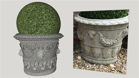 Stone Planter Urn 3d Warehouse