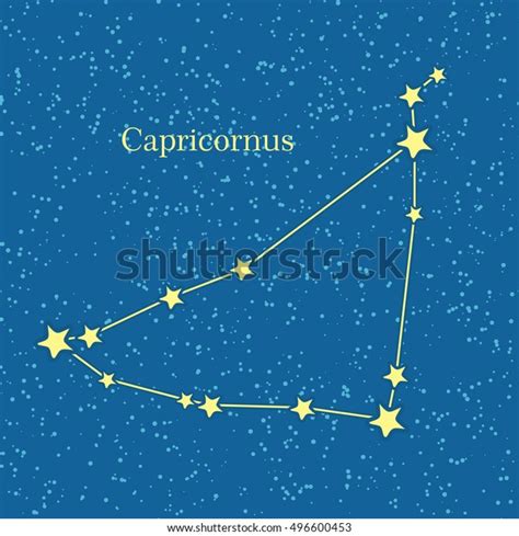 Capricornus Zodiacal Constellation Represented Form Sea Stock Vector