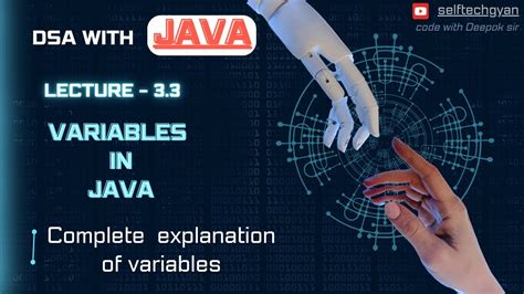 Variables In Java Dsa Java Dsa With Java Complete Course Youtube