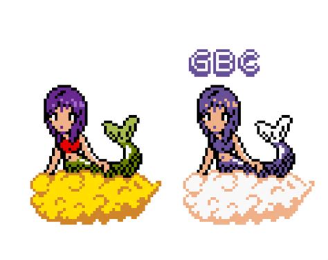 Mermaid Db Gbc Sprite By Tharkka On Newgrounds