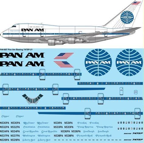 Two Six Decals Boeing Sp Panam