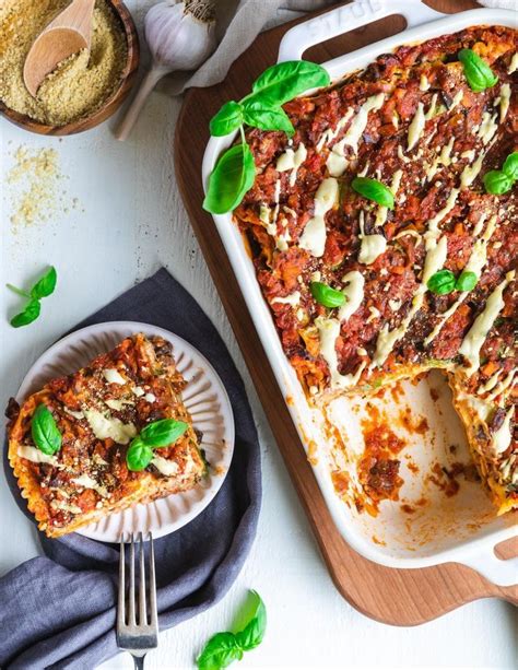 Vegan Lasagna With Cheesy Cashew Cream Gluten And Oil Free — Carol S Vegan Kitchen Recipe