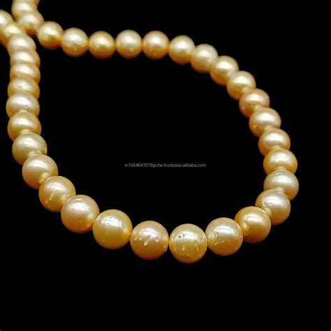 Natural Golden South Sea Pearl Beads Genuine South Sea Pearl Perfect