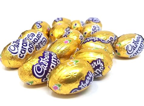 Cadbury Caramel Mini Eggs Milk Chocolate Candy Individually Wrapped 2 Lbs