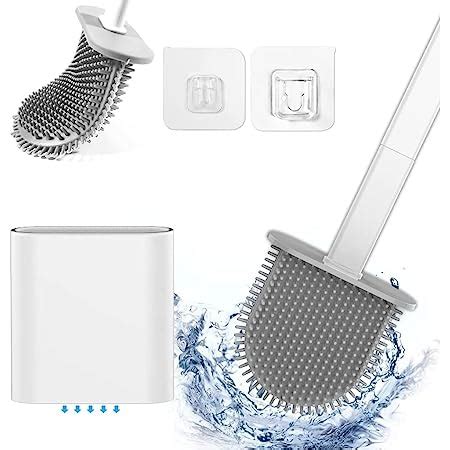 Mjn Silicone Toilet Brush With Slim Holder Flex Toilet Brush Wall