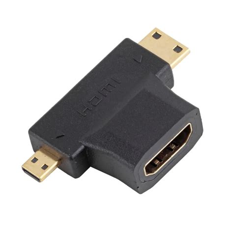 Portable Hdmi Female To Mini Micro Hdmi Male V14 90 Degree 2 In 1