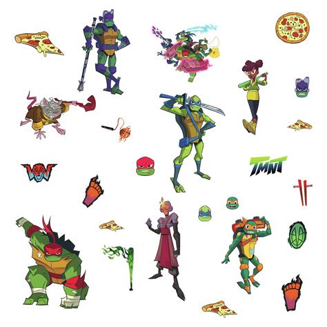 Rise Of The Tmnt Peel And Stick Wall Decals