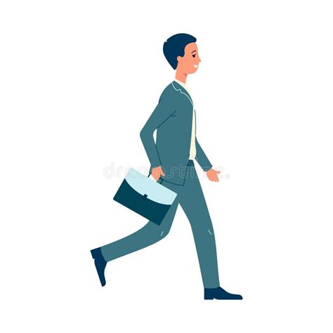 Businessman Walking With A Suitcase Stock Illustration Illustration