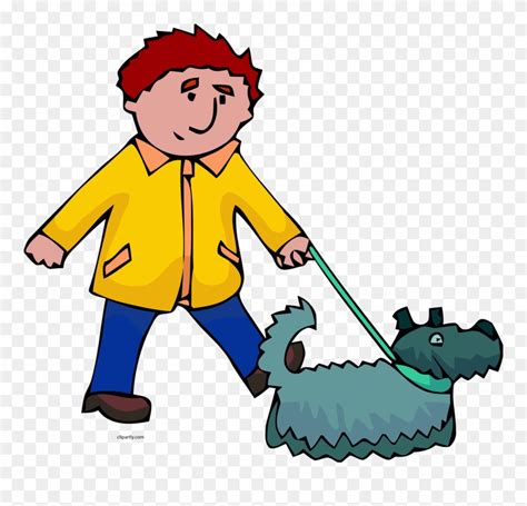 Man And Dog Walking Clipart Png - Man Walking Dog Clip Art Transparent ...