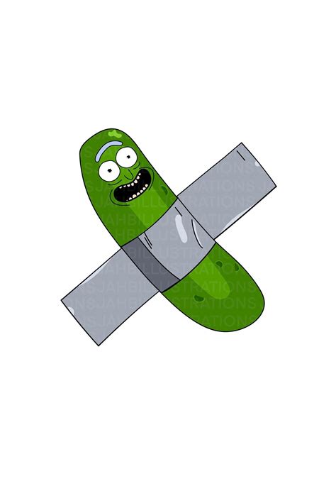 Taped Pickle Rick Svg Png And Jpeg Etsy