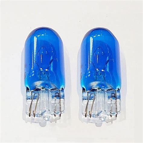 12V 5W W2 1x9 5d T10 Blue Capless Bulb LLB501BPX2