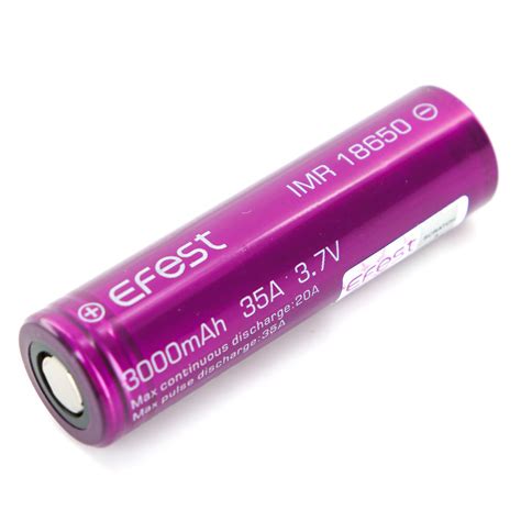 Efest Purple Imr Li Mn Battery Mah V A With Flat Top