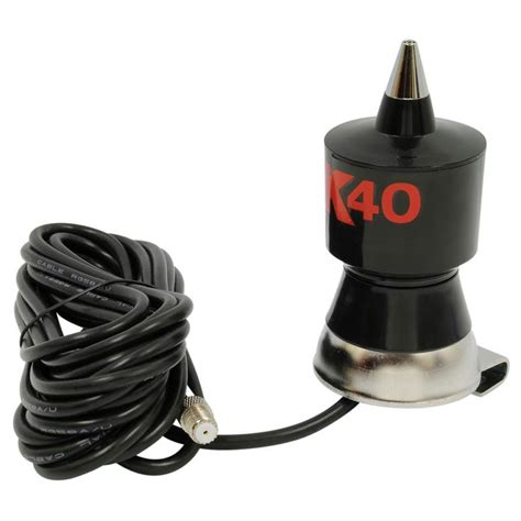 Cb Antenna Kit With Stainless Steel Whip Black Wred K40 Logo Alpha