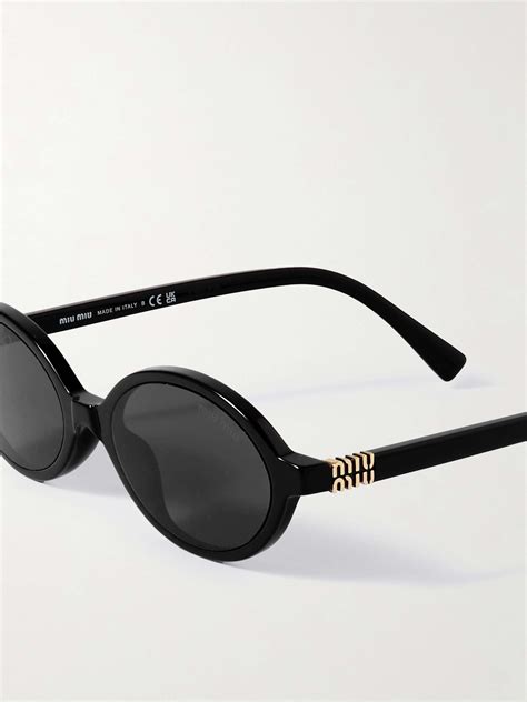 Miu Miu Round Frame Acetate Sunglasses Net A Porter