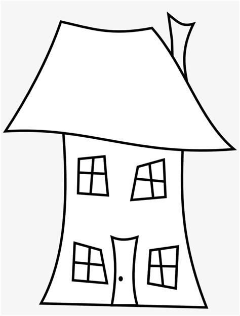 Empty House Template Florida Outline Clipart Crooked House Drawing