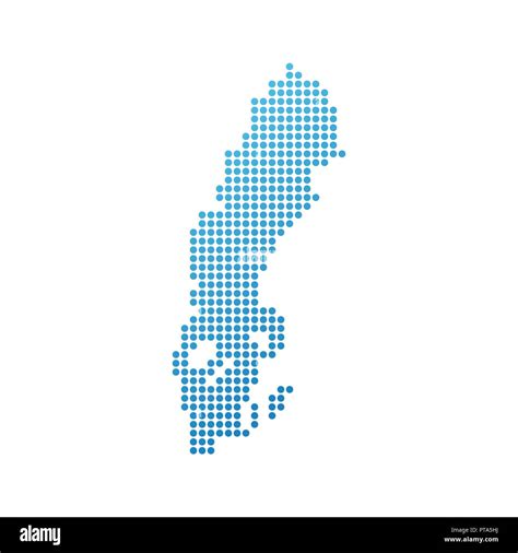 Map Of Sweden Vector Icon In Blue Modern Style Stock Vector Image