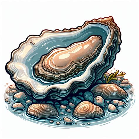 Premium Vector | Oyster vector cartoon illustration