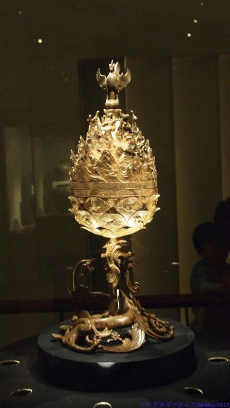 bc   baekjaekingdom gilt bronze incense burner