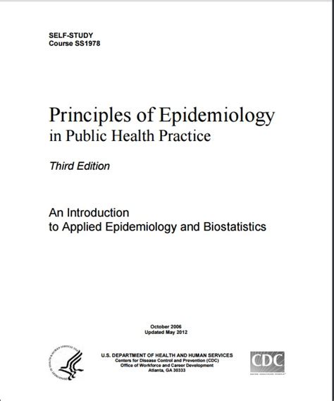 Principles Of Epidemiology In Public Health Practice An Introduction