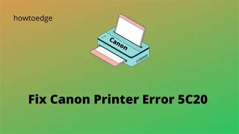 How To Fix Canon Printer Error 5011