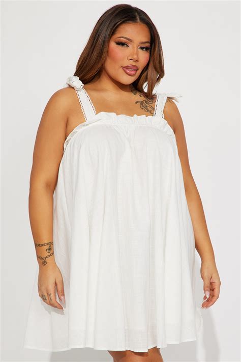 Wendy Ruffle Mini Dress White Fashion Nova