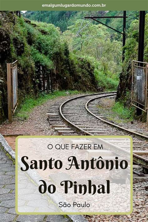 A Train Track With The Words O Que Fazer Em Santiago Antonio Do Pinal