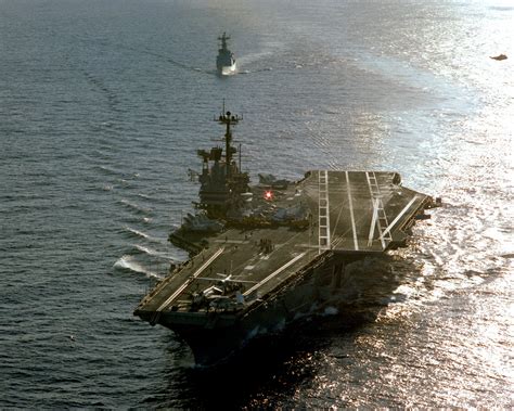 A Port Bow View Of The Aircraft Carrier Uss Independence Cv 62