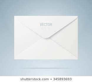 White Opened Envelope Paper Inside Laying Stock Vector Royalty Free