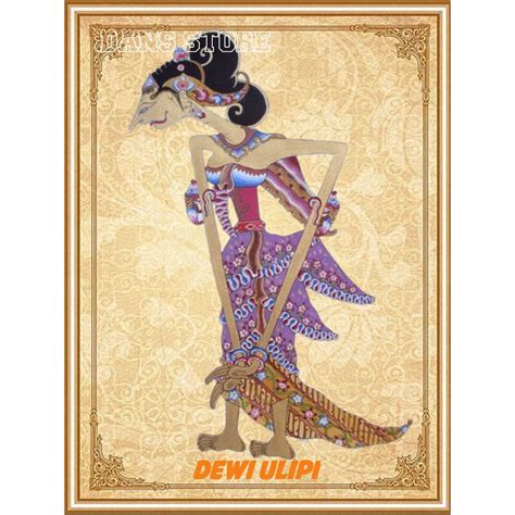 Jual Poster Wayang Kulit Dewi Ulupi Hiasan Dinding Sebagai Pajangan