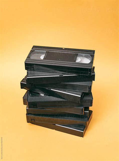 Stack Of Classic Retro Vhs Videotape Cassette By Stocksy Contributor