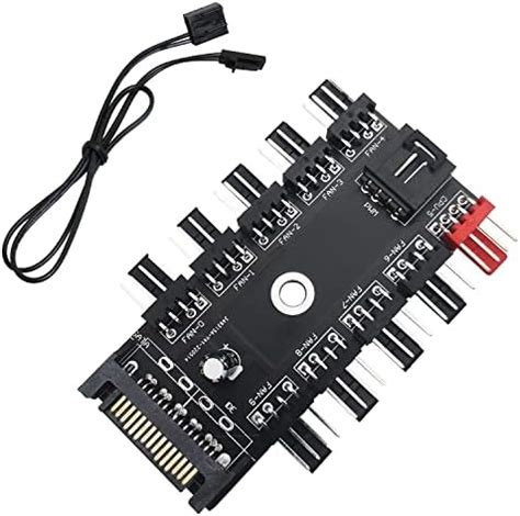 Fan Hub CTRICALVER 1 To 10 Ports 12V 4 Pin PWM Fan Hub With SATA IDE