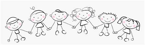 Kids Holding Hands Clipart, HD Png Download - kindpng