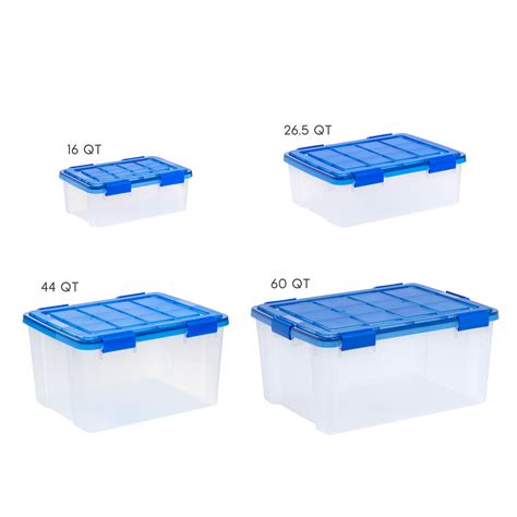 Iris Usa 16 Qt 4 Gal Weatherpro™ Gasket Clear Plastic Storage Box