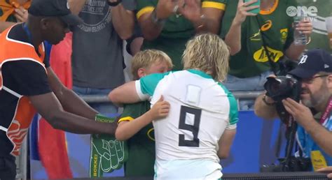 VIDEO: Emotional young fan meets Faf de Klerk at Rugby World Cup