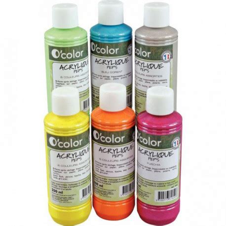 Flacons Ml Peinture Acrylique O Color Lot De Couleurs Nacr Es