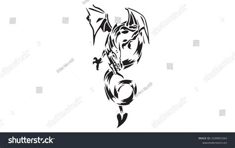 4k Vector Dragon Art Illustration Tattoo Stock Vector (Royalty Free) 2199923261 | Shutterstock