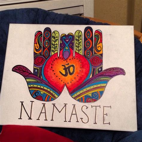 Namaste Canvas Art Crafty Pinterest Namaste Canvases And Artsy