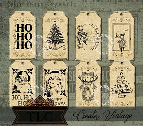 Free Printable Vintage Christmas Tags