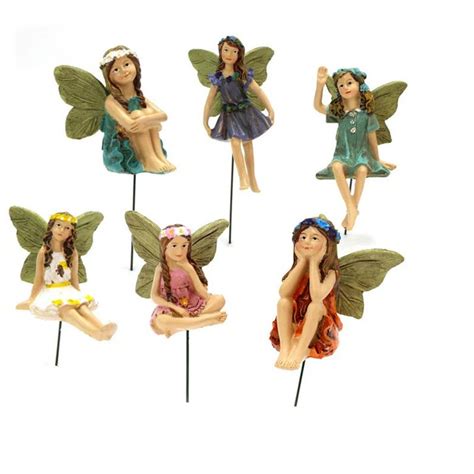 Set Of 6pcs Fairy Garden Miniature Small Fairy Girls Mini Etsy