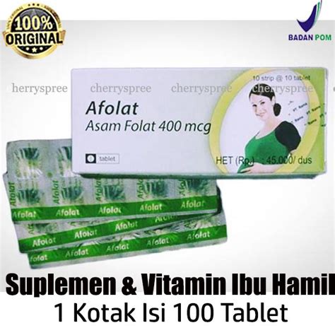 Jual Afolat Asam Folat Suplemen Ibu Hamil Vitamin Bumil Perawatan